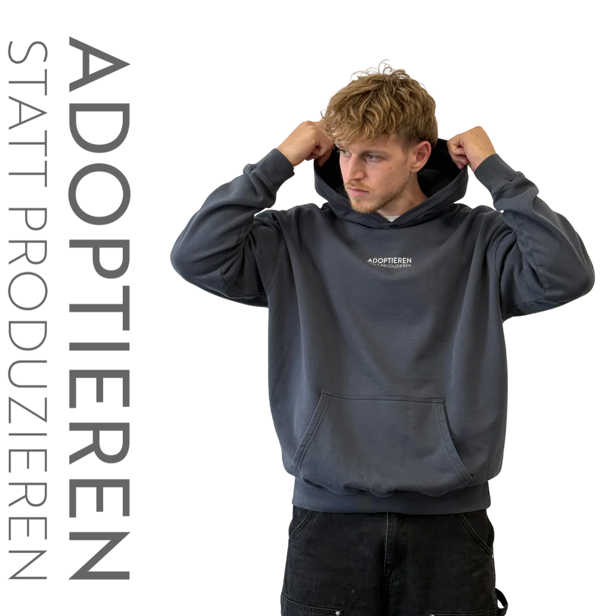 Hoodie Unisex "ADOPTIEREN STATT PRODUZIEREN" - Image 4