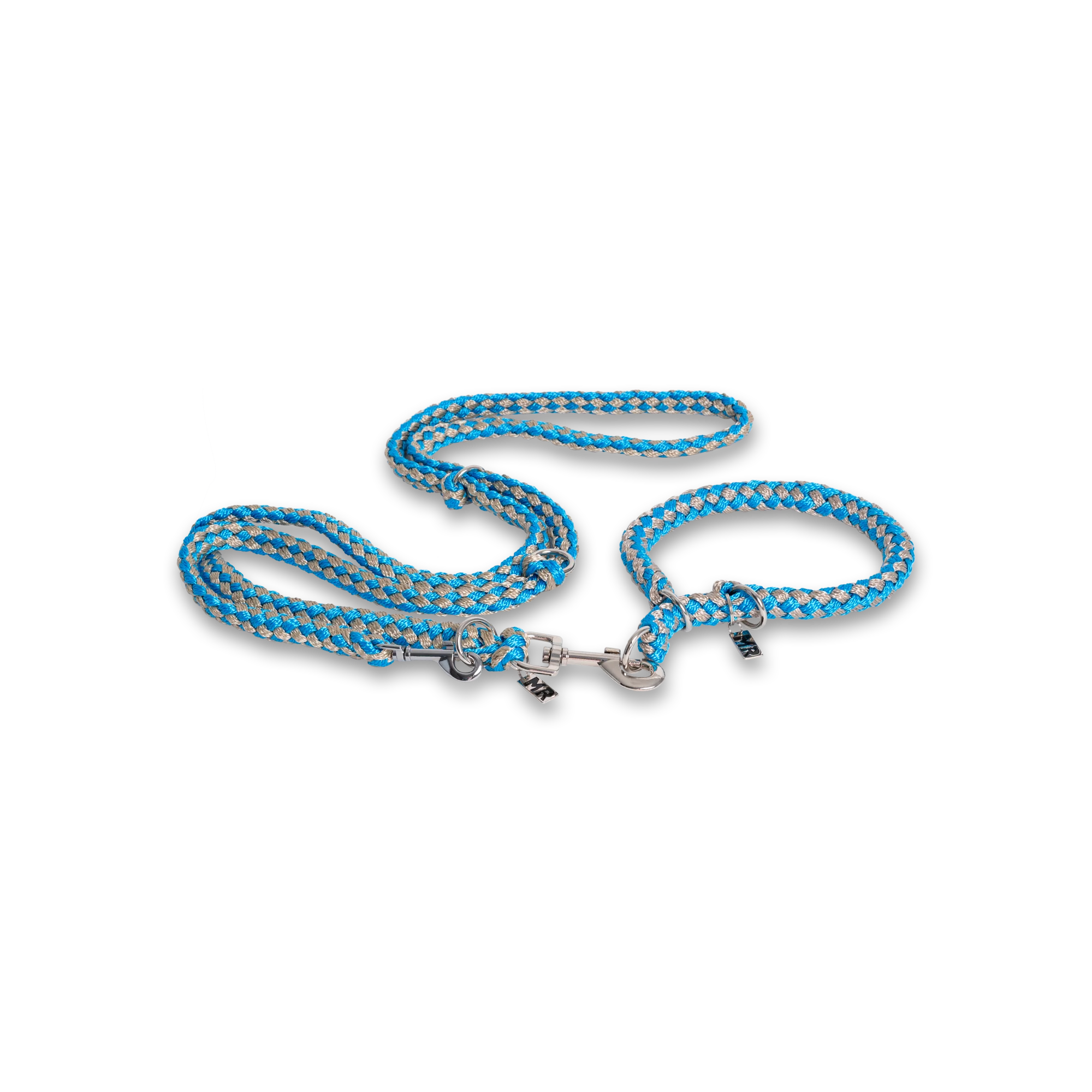 Hundehalsband Tauwerk Türkis-Karamell - Image 6