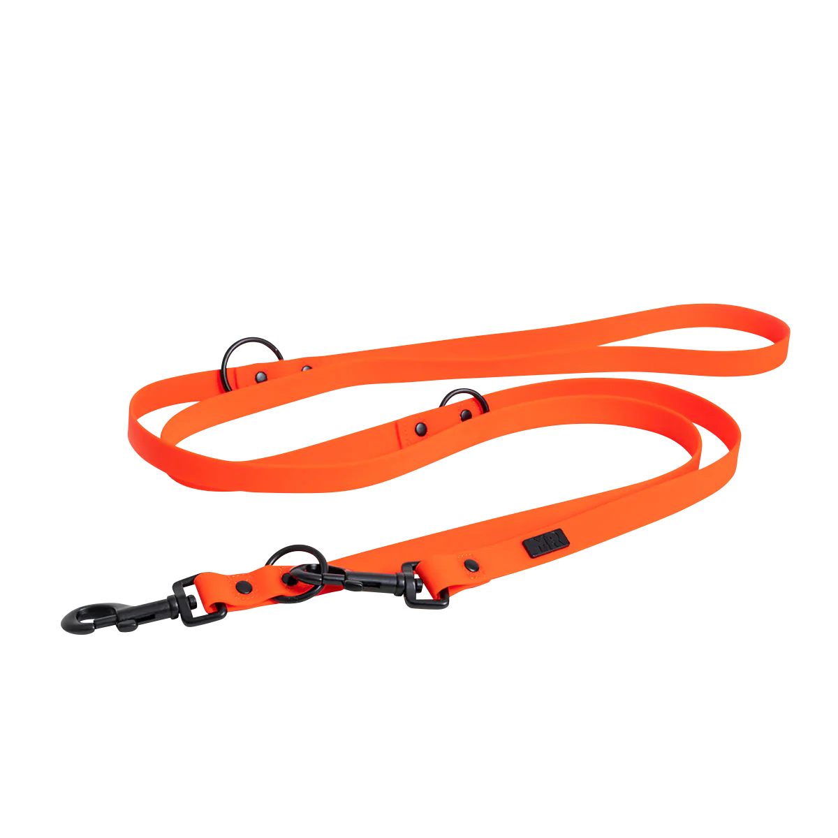 Kombi-Set SoftVinyl Halsband und Führleine Neonorange - Image 3
