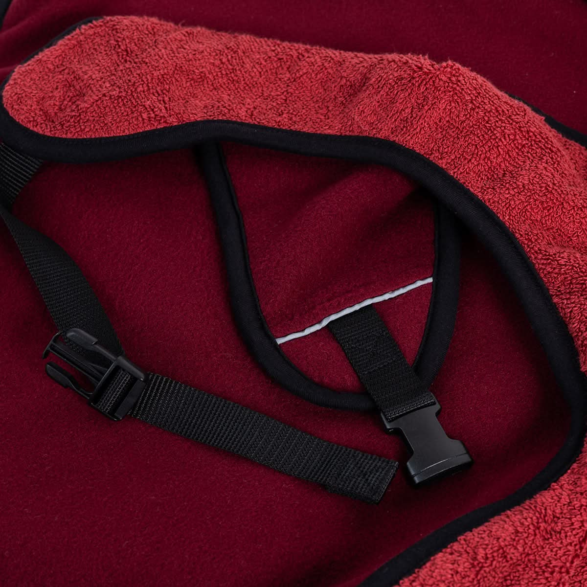 Wärmemantel wendbar mit Fleece Bordeauxrot - Image 4