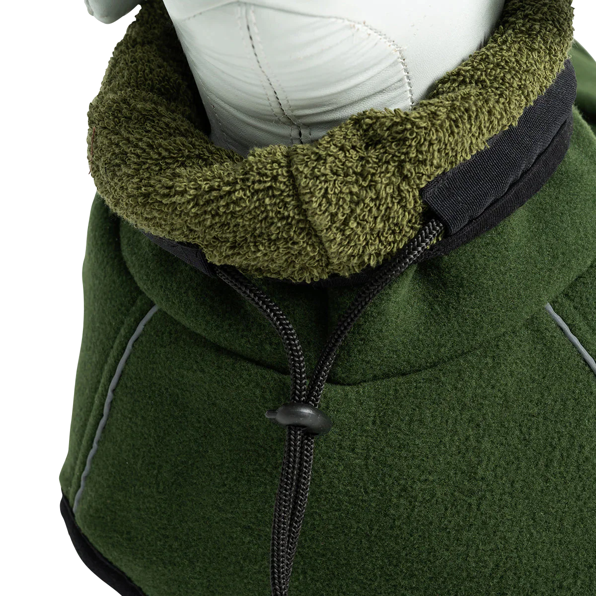Wärmemantel wendbar mit Fleece Piniengrün - Image 4